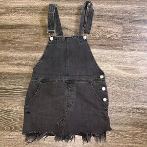 FREE PEOPLE denim overall dress